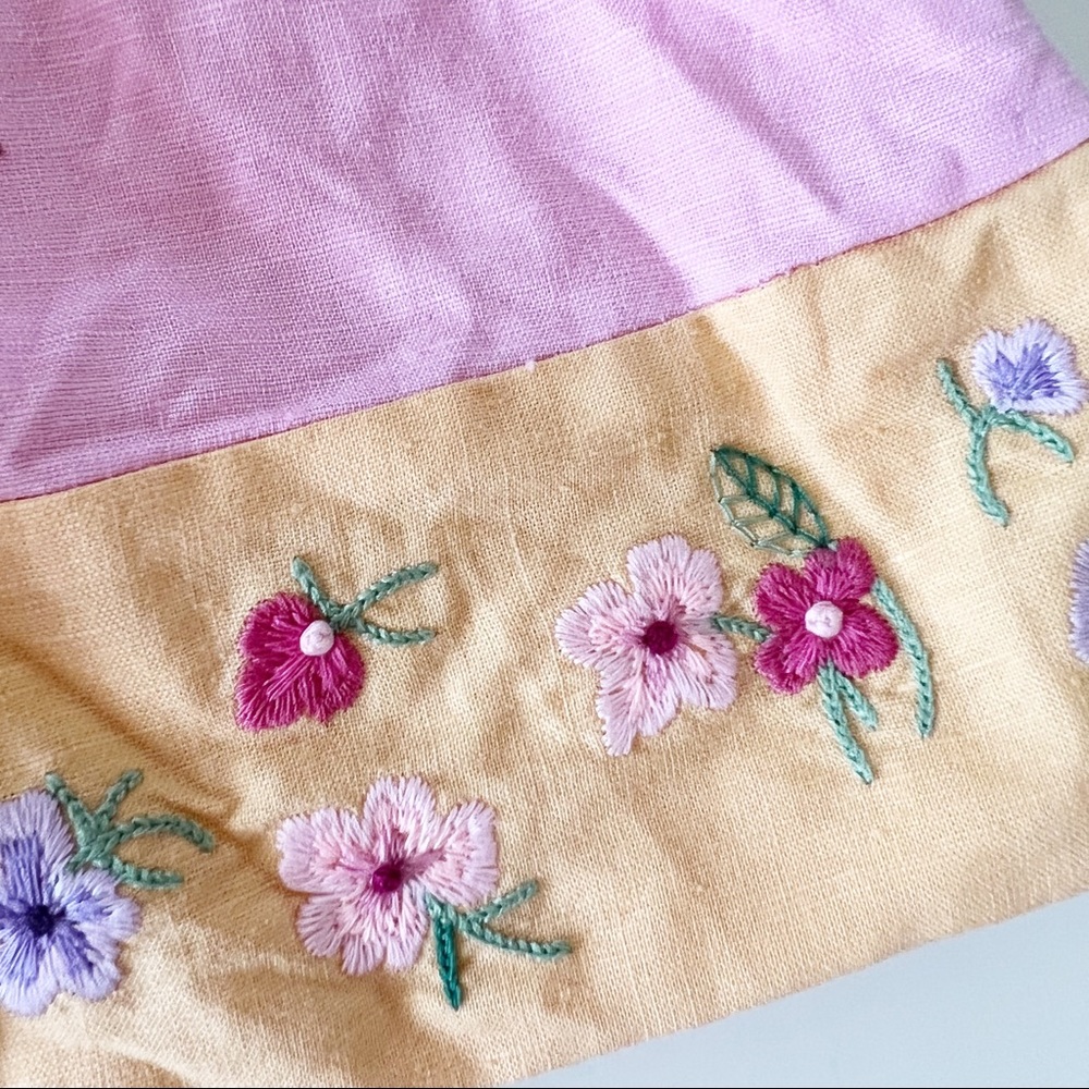 GAP Girl’s New Pastel Pink & Yellow Floral Dress NWT - Picture 11 of 16